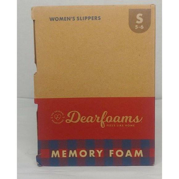 Dearfoams Womens Small 5-6 Sweater Knit Clog Memory Foam Slipper Gray NIB NEW - Picture 8 of 10